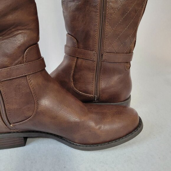 G By Guess Womens Knee High Boots Brown Size 10 Faux Leather - Picture 11 of 14